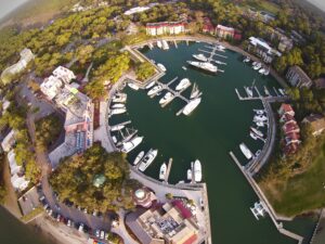 Harbour Town Links view from above. RBC Heritage PGA Tour