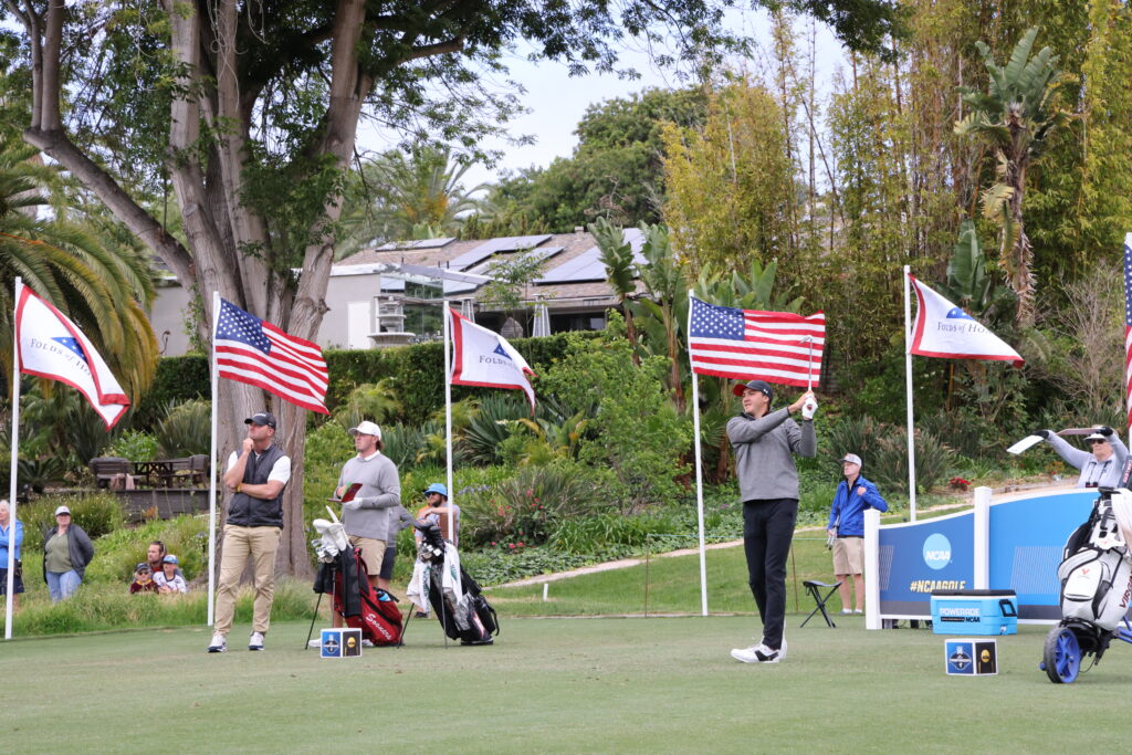 NCAA Championships host Folds of Honor on the 13th tee at Omni La Costa.