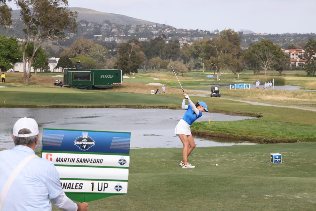 UCLA's Caroline Canales won her match against Paul Martin Sampedro.