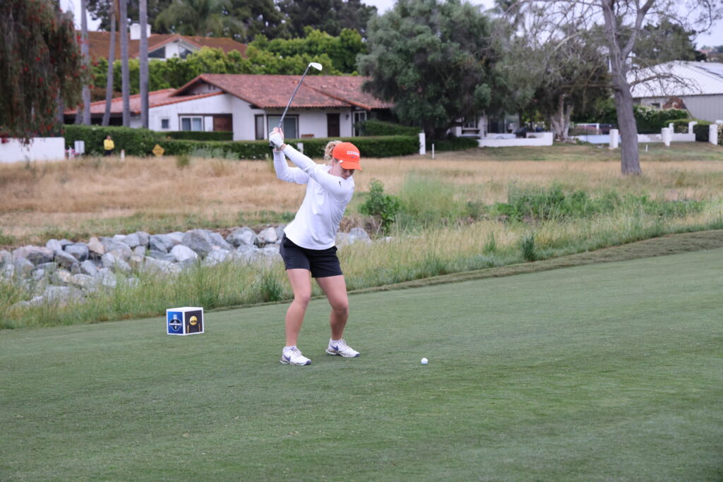 Clemson's Isabella Rawl shoots 8 birdies at the NCAA DI Women's Golf Championship in 2024.