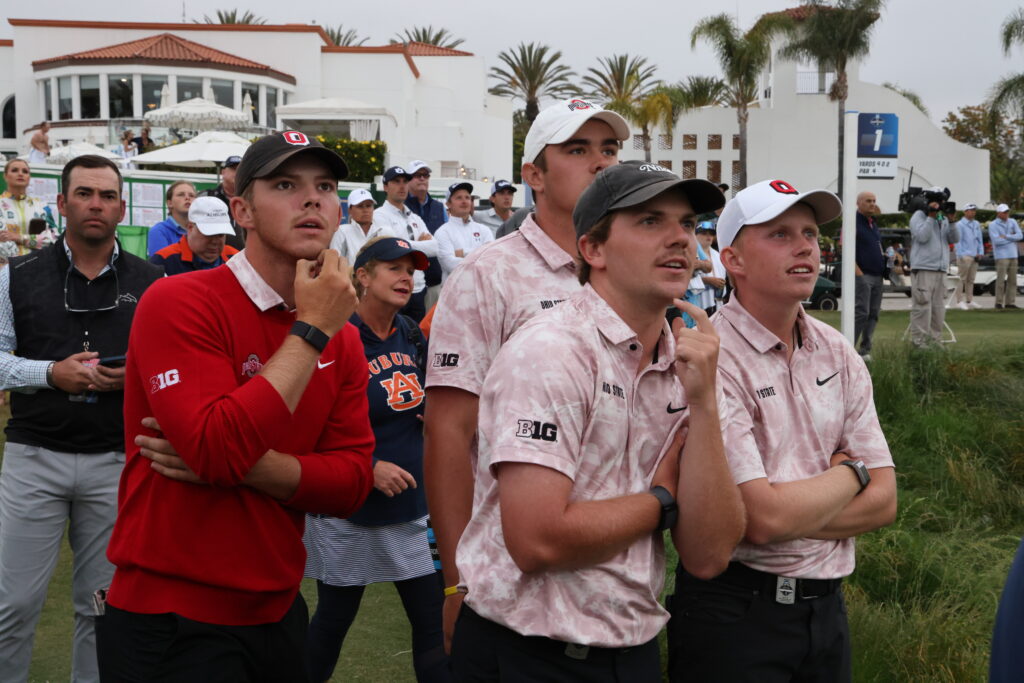 Ohio State loves Wallin's shot on the first playoff hole.