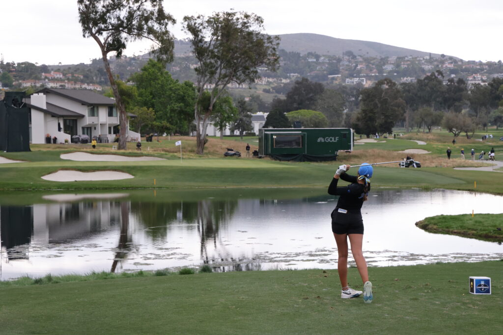 UCLA tees off Hole #16.