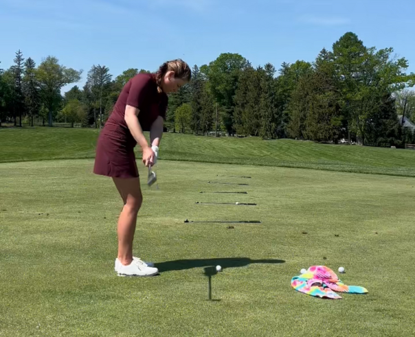 PGA Professional Tessa Teachman demonstrates the Ladder Drill for distance control in golf.