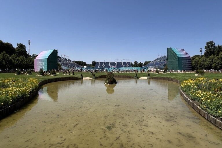 The 2024 Paris Olympics Equestrian venue, at the Gardens of Versailles.