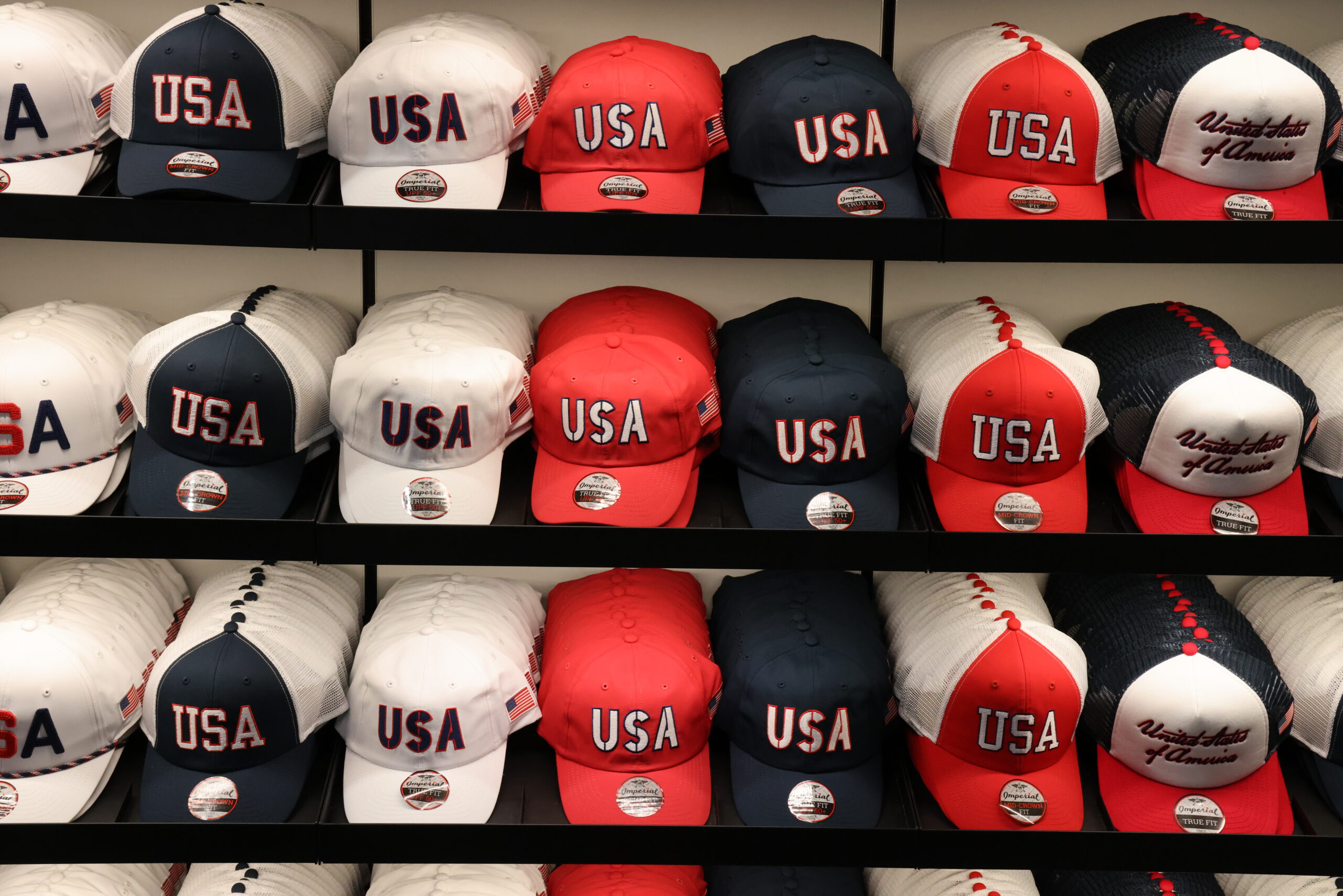 The Solheim Cup has a variety of Team USA-themed hats for fans.