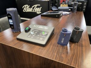 Blue Tees Golf showed off their bestselling speaker, a new smartwatch and an additional rangefinder color at the 2025 PGA Show.