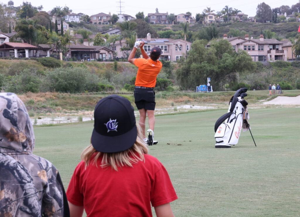 Preston Stout had some fans following him on the back nine.