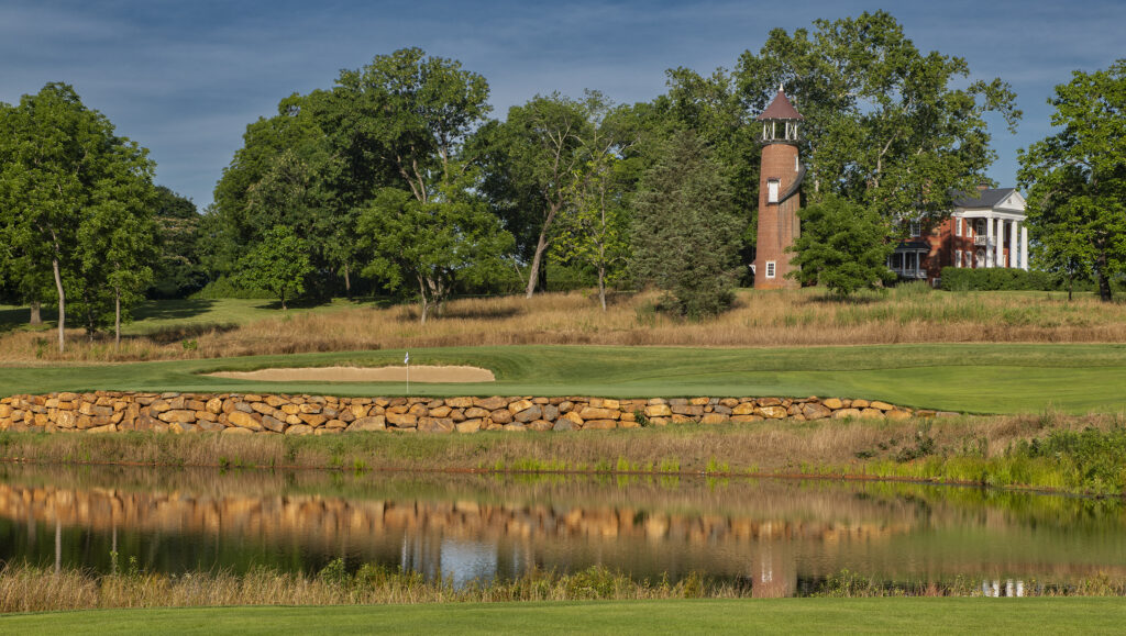 The 17th hole at Birdwood Golf Course in Charlottesville, VA.