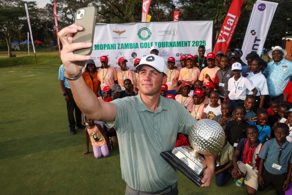 Samuel Simpson during round 4 at The Mopani Zambia Open at Nkana Golf Club.