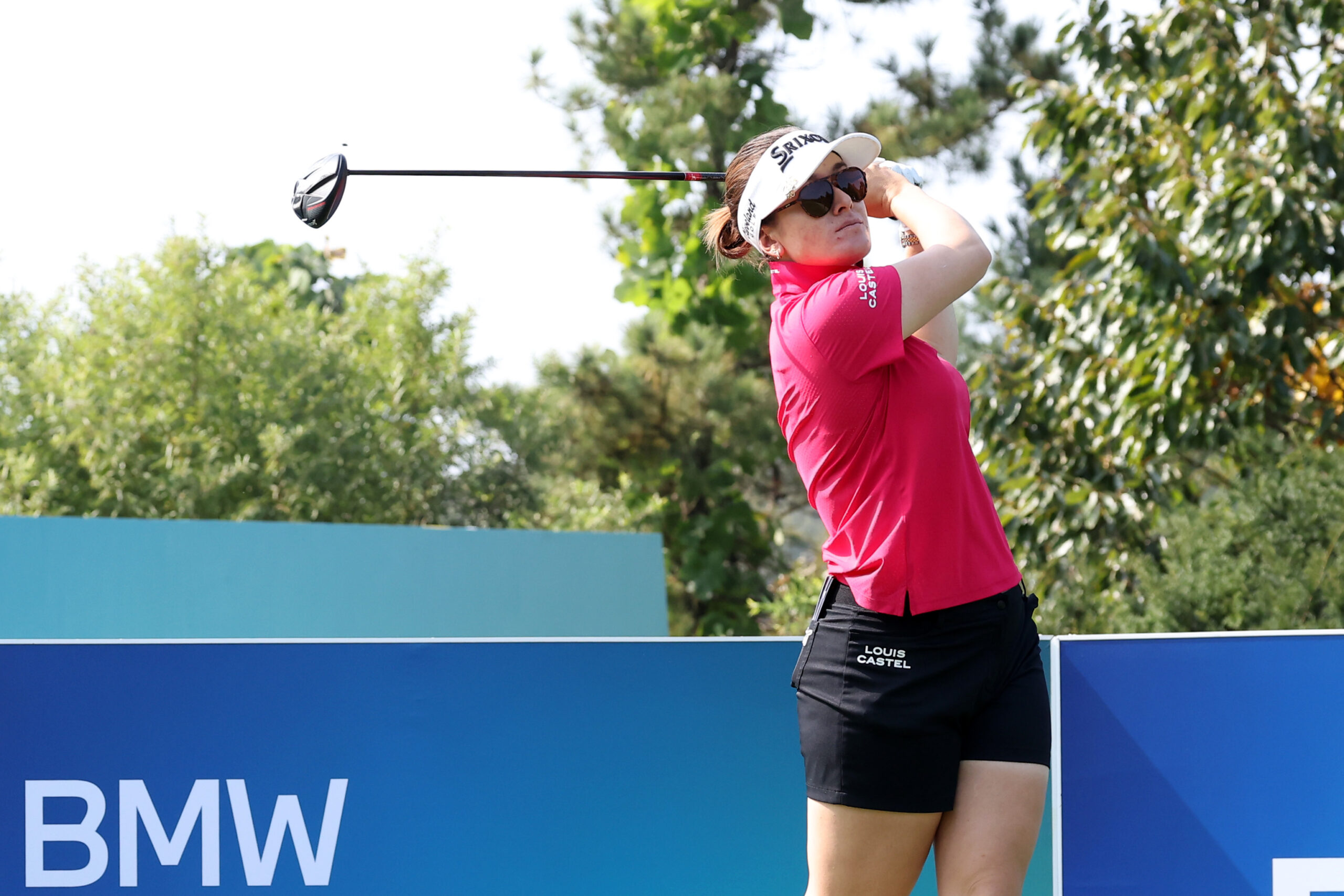 Hannah Green of Australia hits her tee shot on the 6th hole during the first round of the 2024 BMW Ladies Championship.