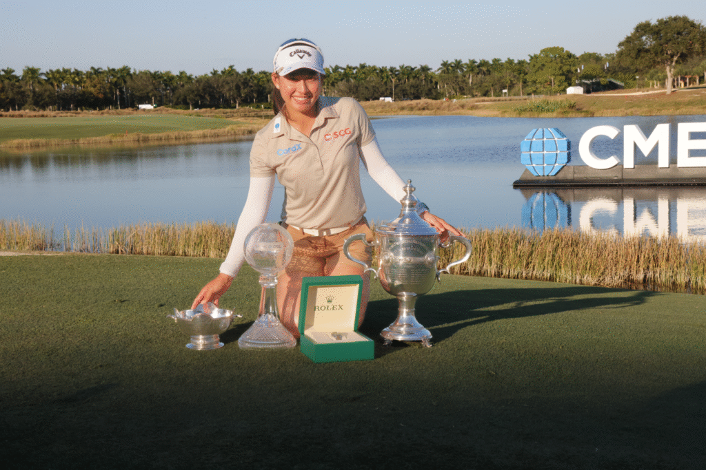 Jeeno Thitikul earned the CME Group Tour Championship trophy, the Rolex Player of the Year award, the Vare Trophy and $4 million.