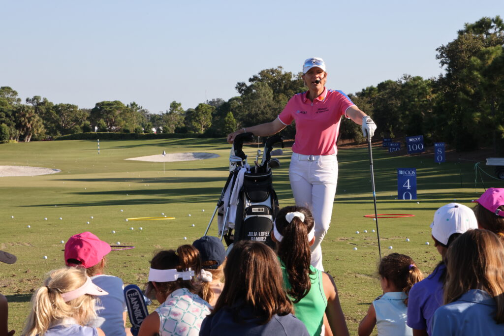 Annika Sorenstam hosts a junior golf program after the Share My Passion clinic at The ANNIKA driven by Gainbridge at Pelican.