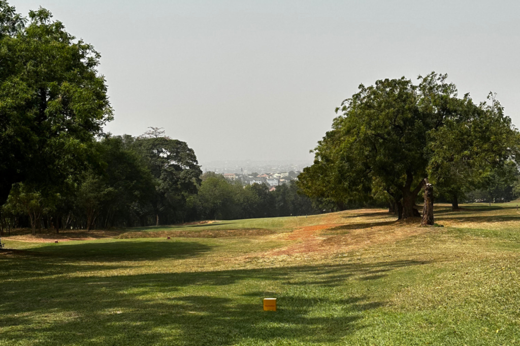 A golf course photo from Mangum's trip to Achimota Golf Club in Ghana.