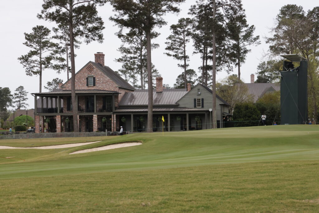 The Champions Retreat clubhouse is a sight coming down the 18th fairway. 