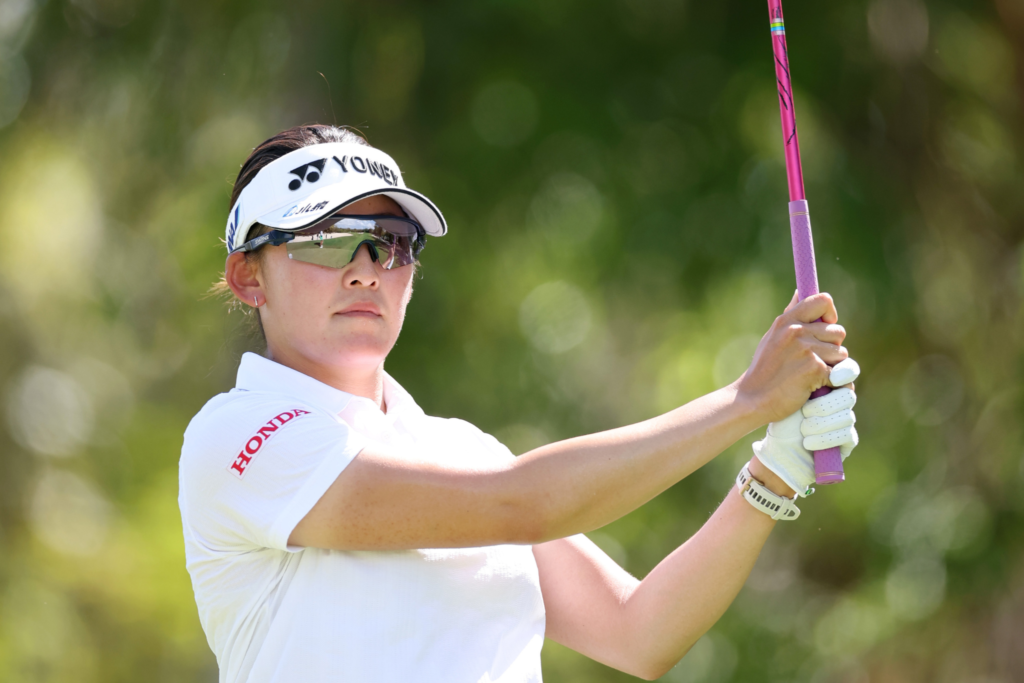 the tenth tee during the first round of the 2025 Riviera Maya Open at Mayakoba.