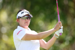 the tenth tee during the first round of the 2025 Riviera Maya Open at Mayakoba.