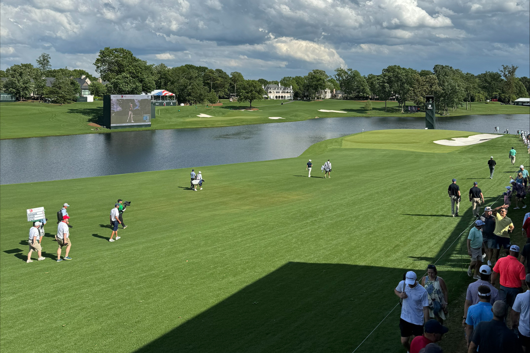 Hole 16 at Quail Hollow Club - the start of the Green Mile.