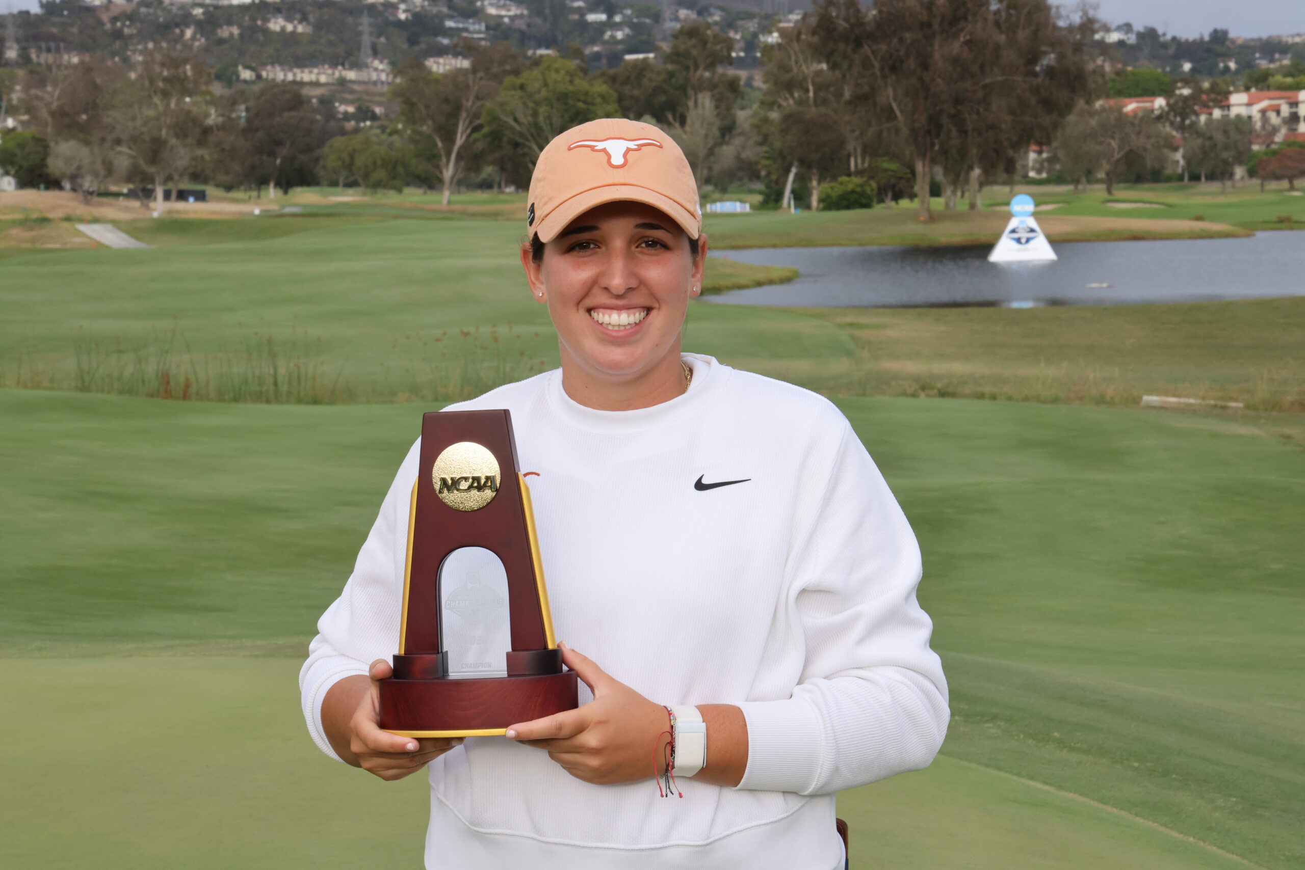 Texas junior Farah O'Keefe won the individual title at the NCAA Championship, the third Longhorn to do so.
