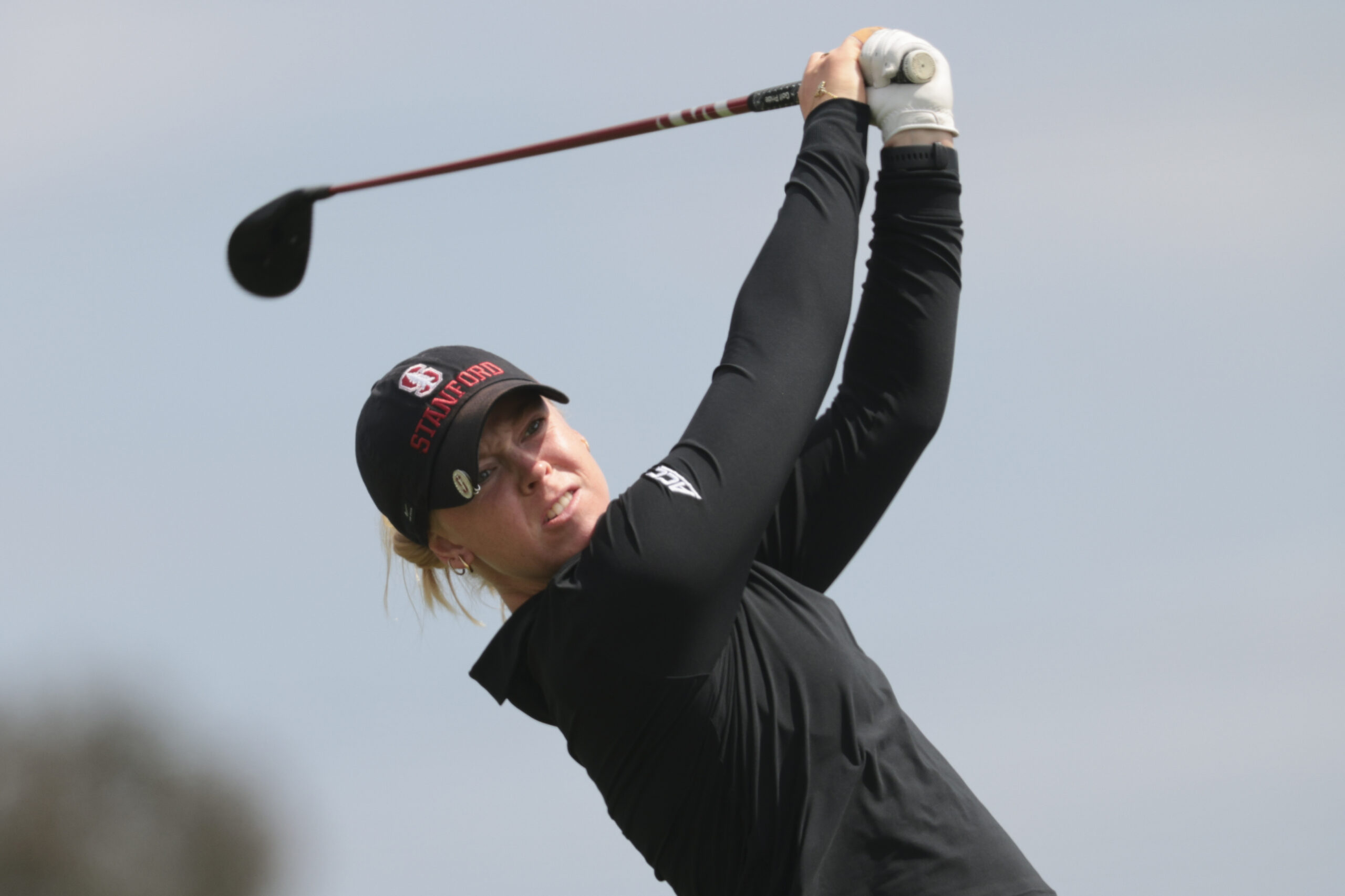 Meja Örtengren of Stanford drives during the second round of the 2026 NCAA Division I Women’s Golf Championship.