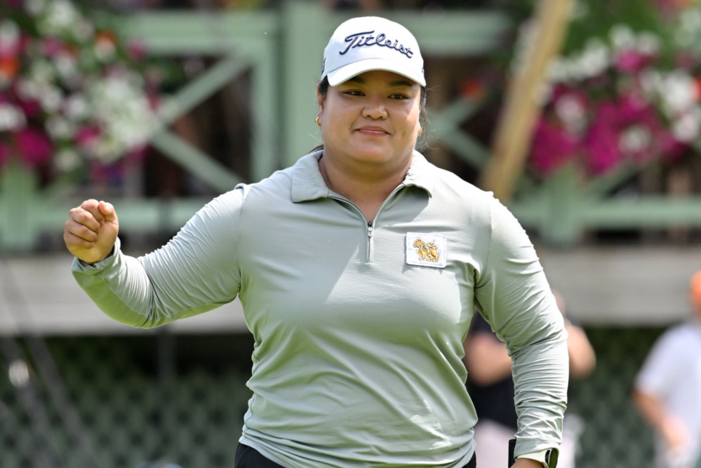 Aunchisa Utama of Thailand celebrates during the final round of the 2026 Dutch Ladies Open.