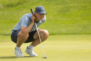 Helen Briem putting during her final round at the 2026 Jabra Ladies Open.