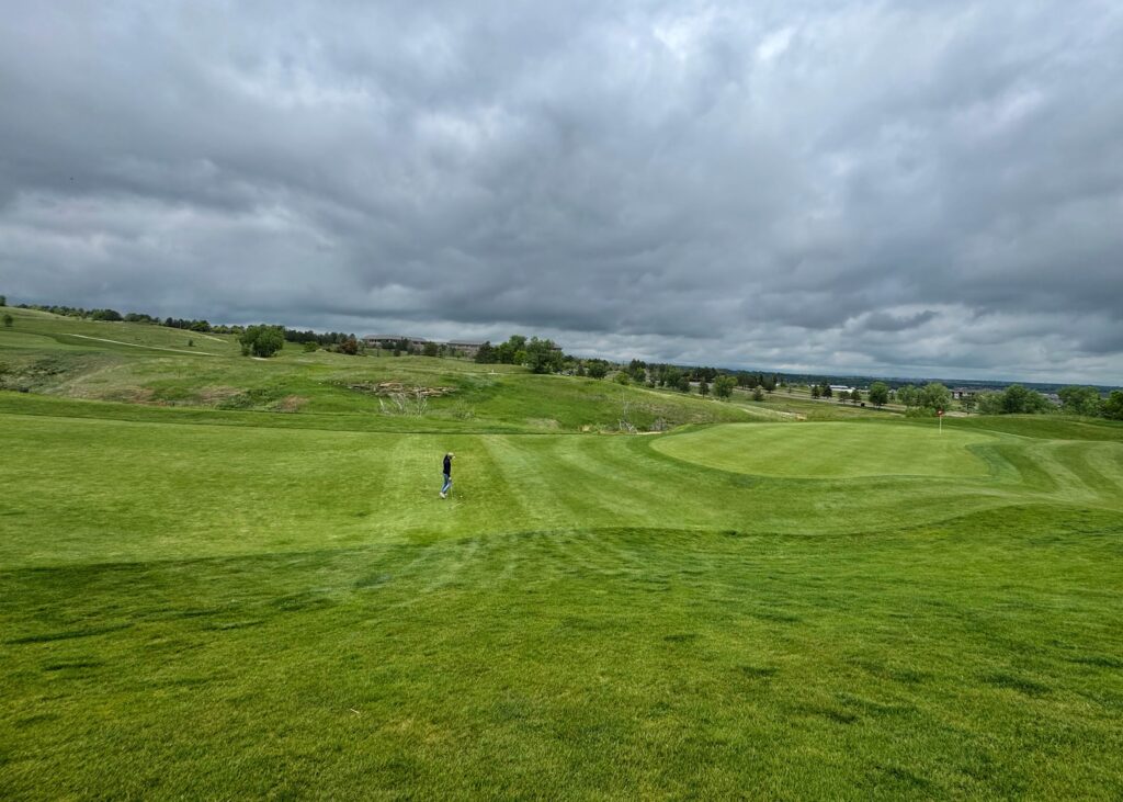 Zanny played nine holes on the Sunshine Course at Interlocken Golf Club.