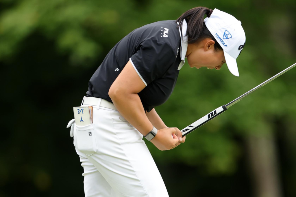 Ruoning Yin's emotion shows through as she makes the winning putt at the 2026 FM Championship.