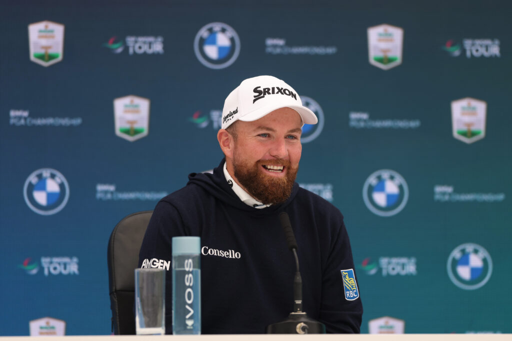 Last week's winner Shane Lowry speaks at a press conference ahead of the 2026 BMW PGA Championship.