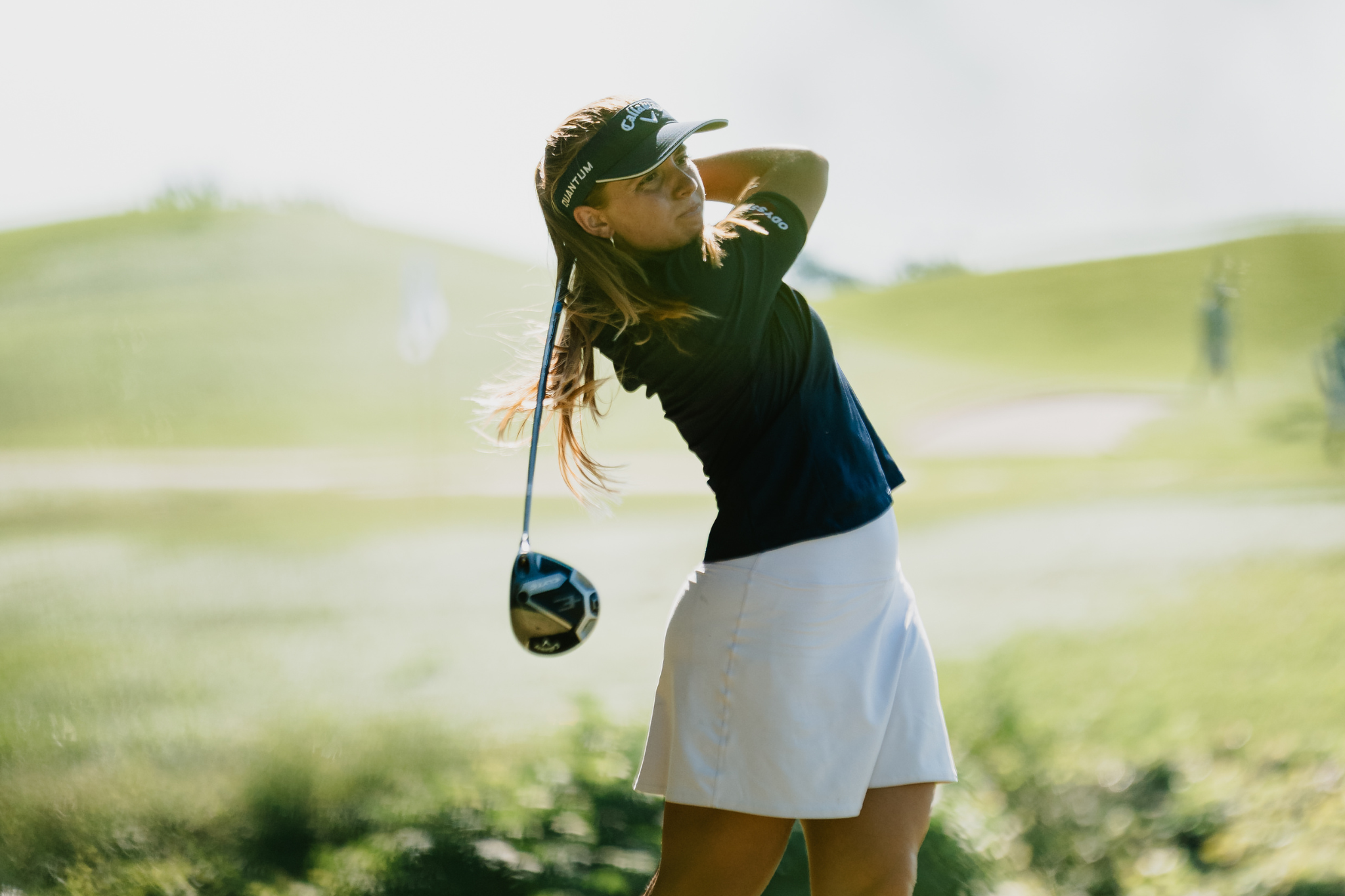 Rookie Carla Bernat Escuder tees off during the final round of the 2026 Guardian Championship.