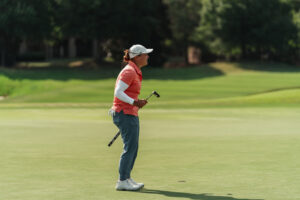 Melanie Green's emotions shine through after dropping her winning putt during a playoff at the 2025 Guardian Championship.