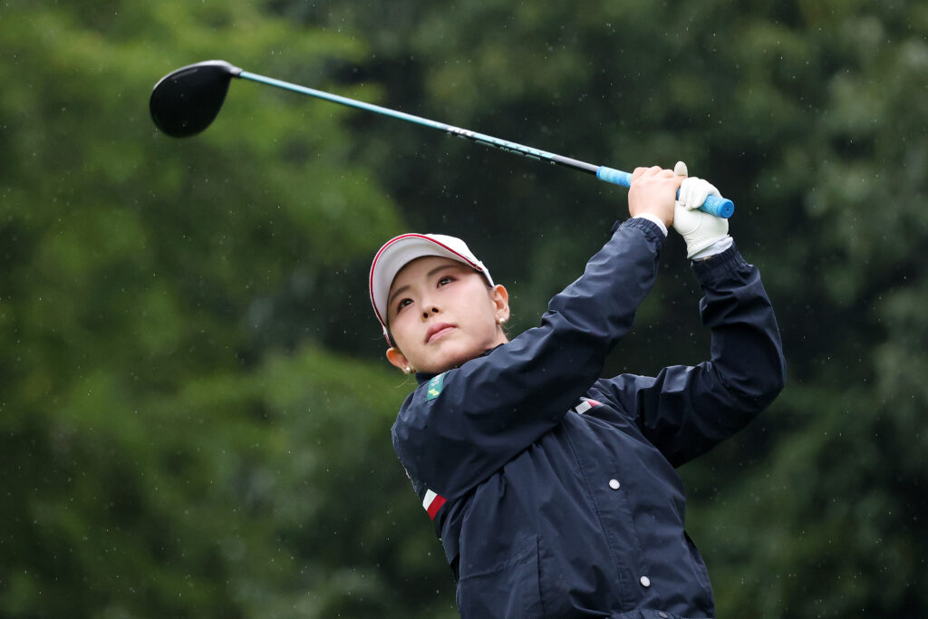 Yuri Yoshida of Japan plays a shot from the second tee during the final round of the 2026 BMW Ladies Championship.