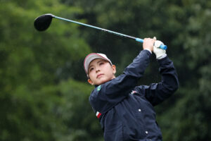 Yuri Yoshida of Japan plays a shot from the second tee during the final round of the 2026 BMW Ladies Championship.